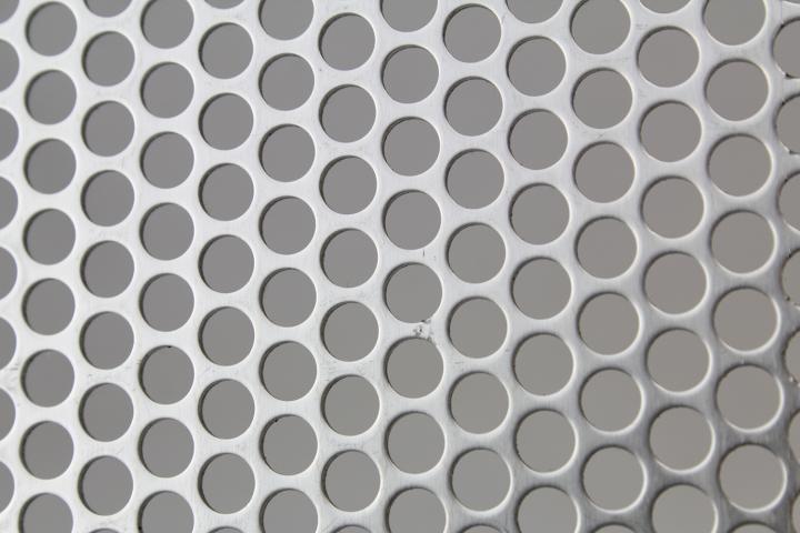Finish Staggered 0.125 Holes 0.036 Thickness A36 Steel Perforated Sheet 12 Length 20 Gauge Hot Rolled Unpolished 12 Width Mill 0.1875 Center to Center ASTM A36 